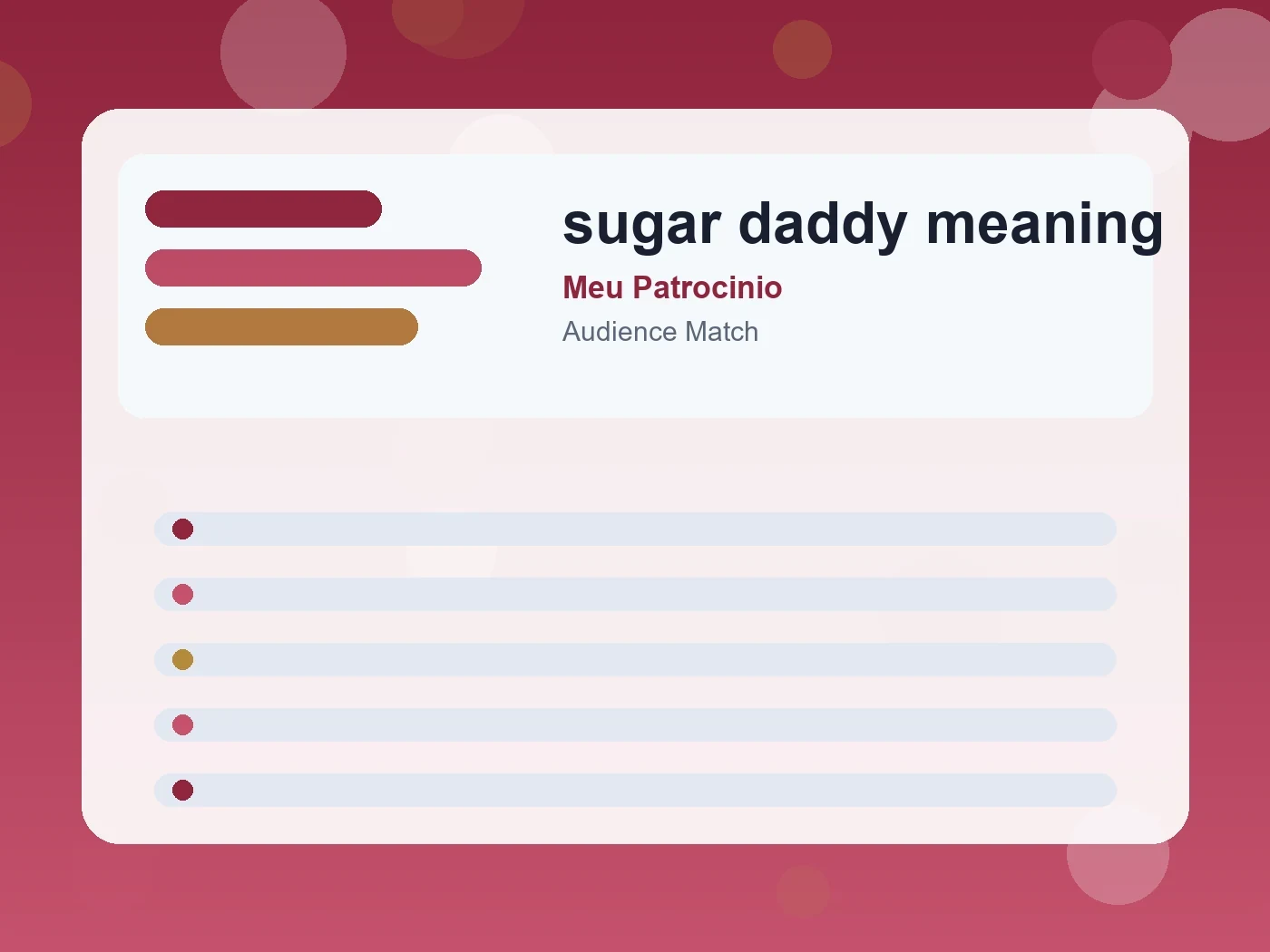 Meu Patrocinio sugar daddy meaning guide visual