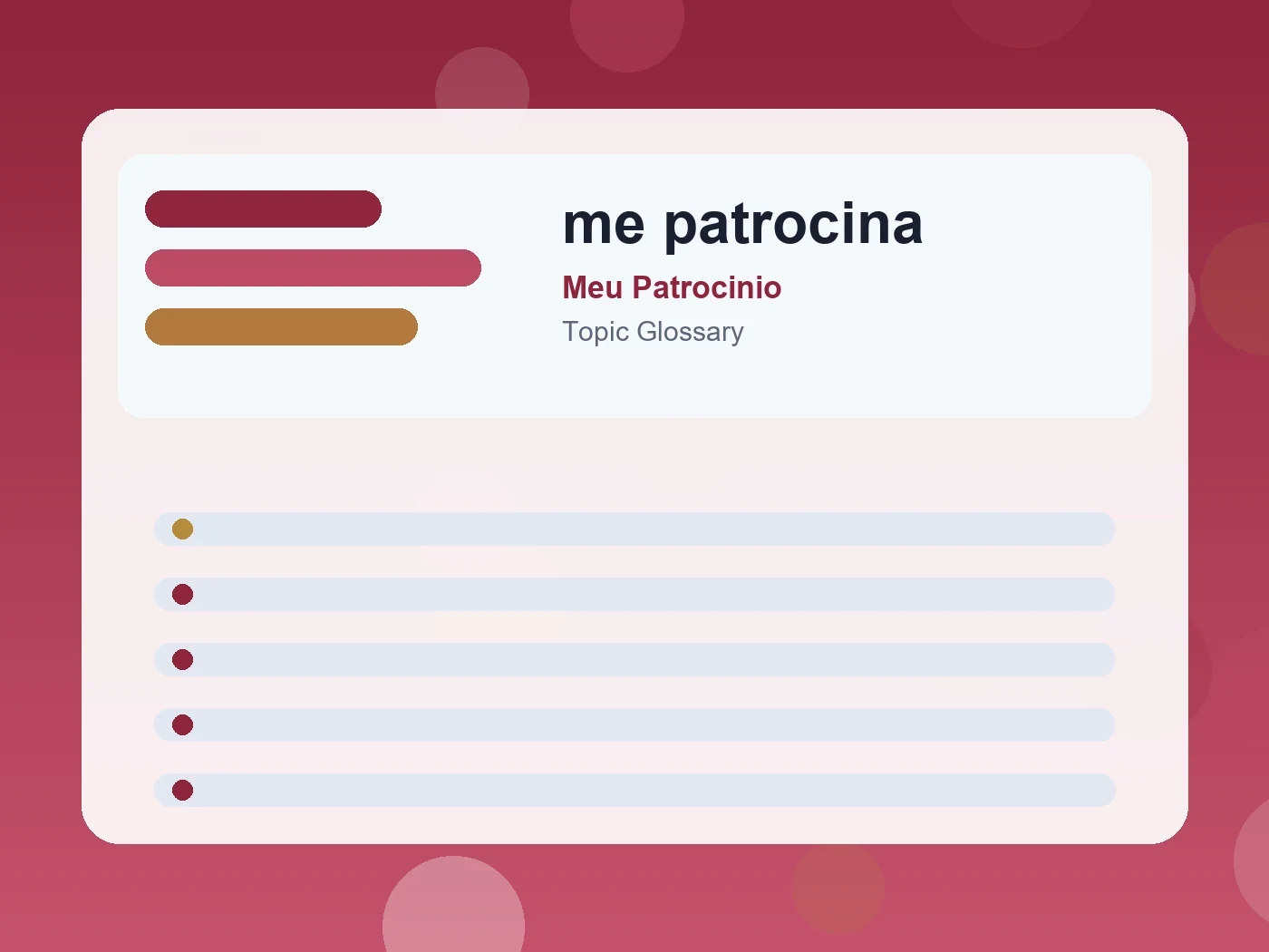 Meu Patrocinio me patrocina guide visual