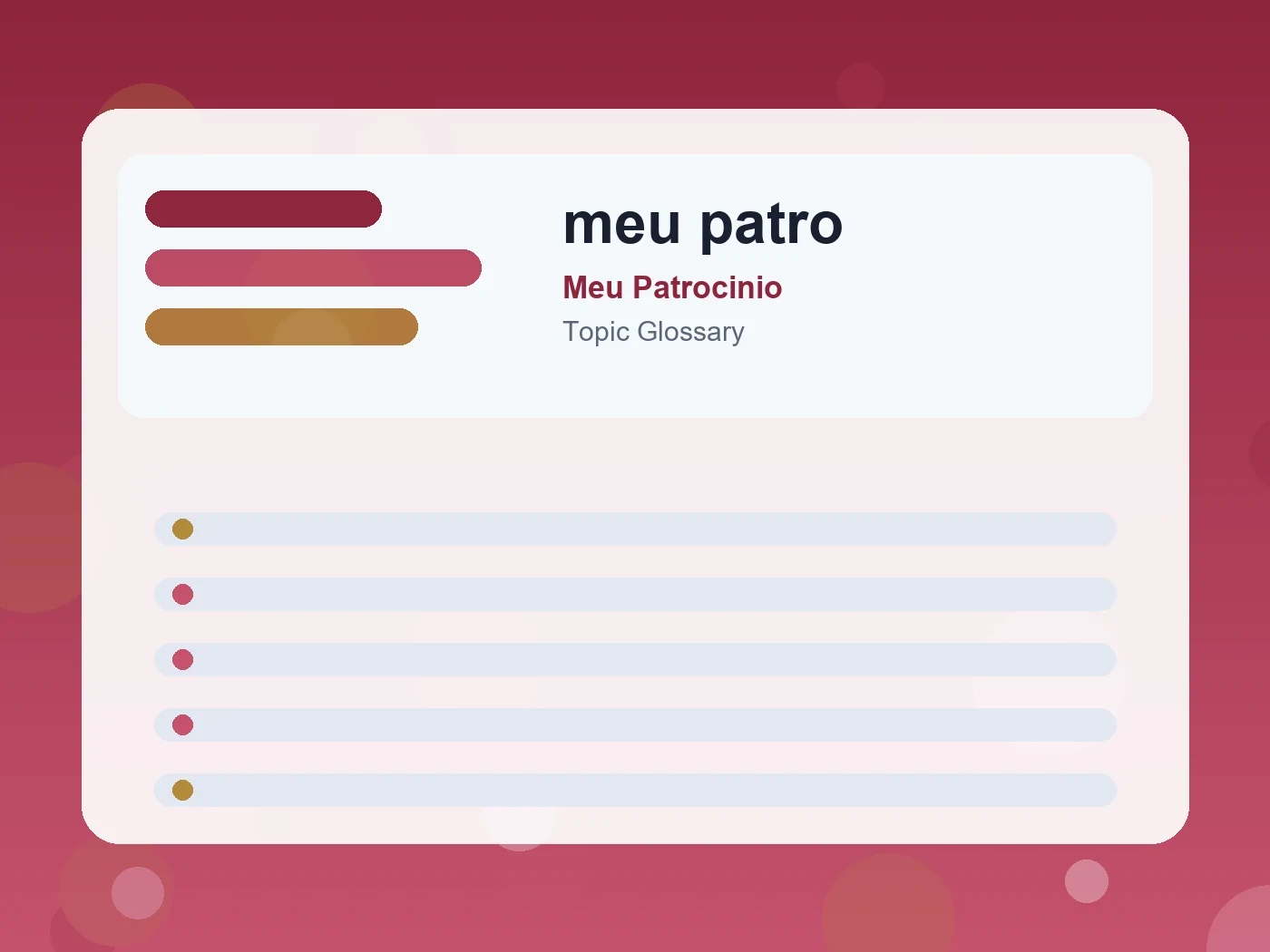 Meu Patrocinio meu patro guide visual
