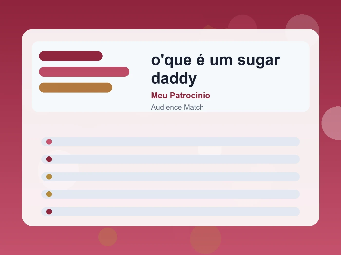Meu Patrocinio o'que é um sugar daddy guide visual
