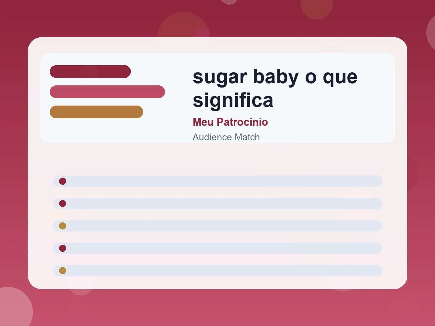 Meu Patrocinio sugar baby o que significa guide visual