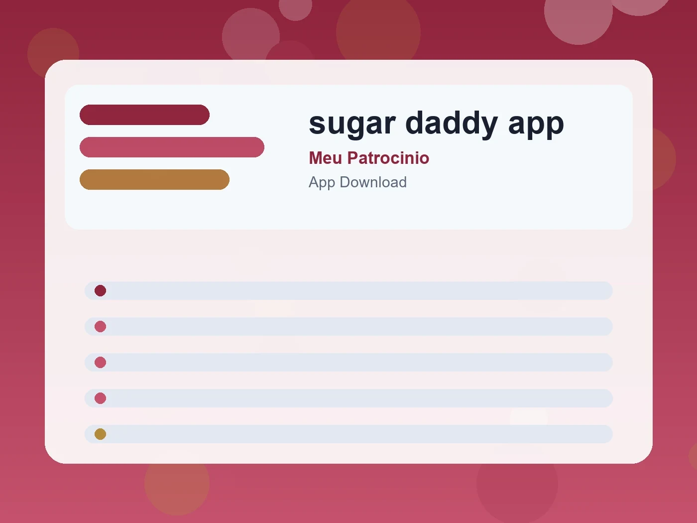 Meu Patrocinio sugar daddy app guide visual