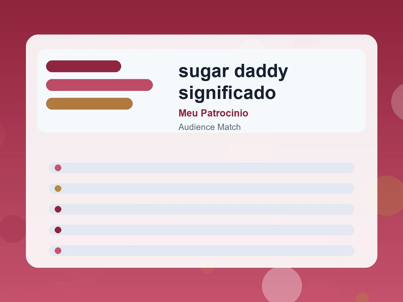 Meu Patrocinio sugar daddy significado guide visual