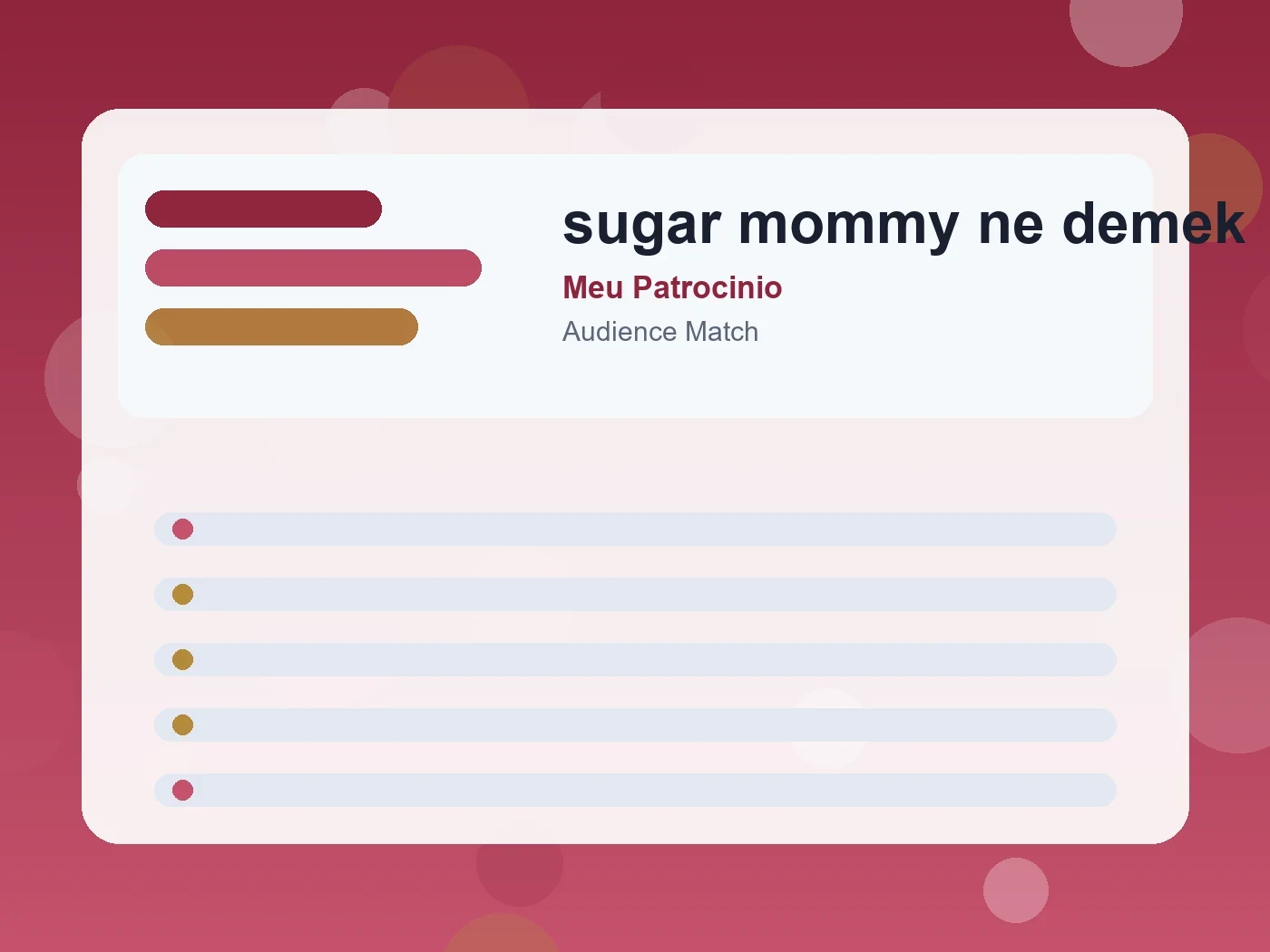 Meu Patrocinio sugar mommy ne demek guide visual