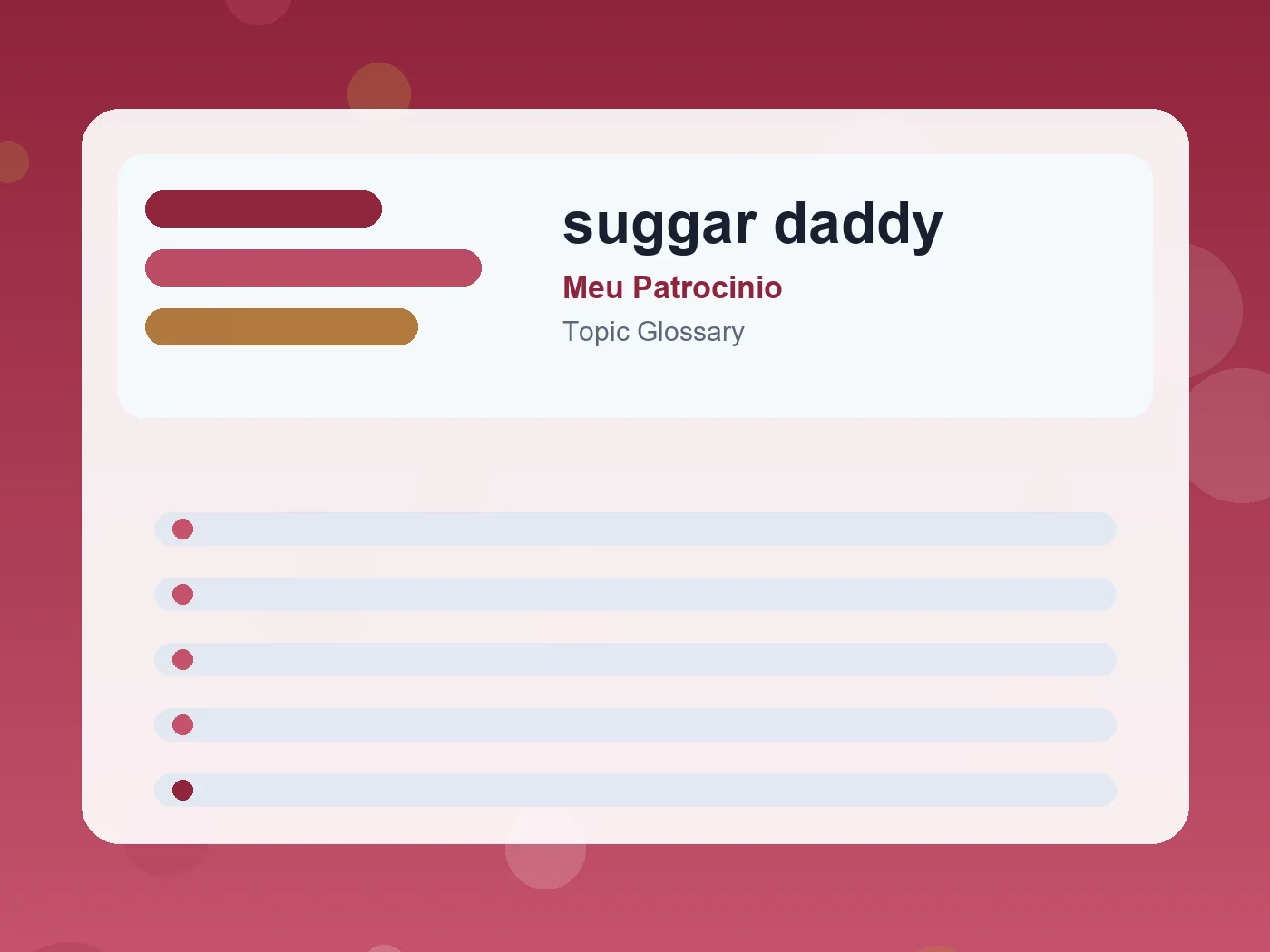 Meu Patrocinio suggar daddy guide visual