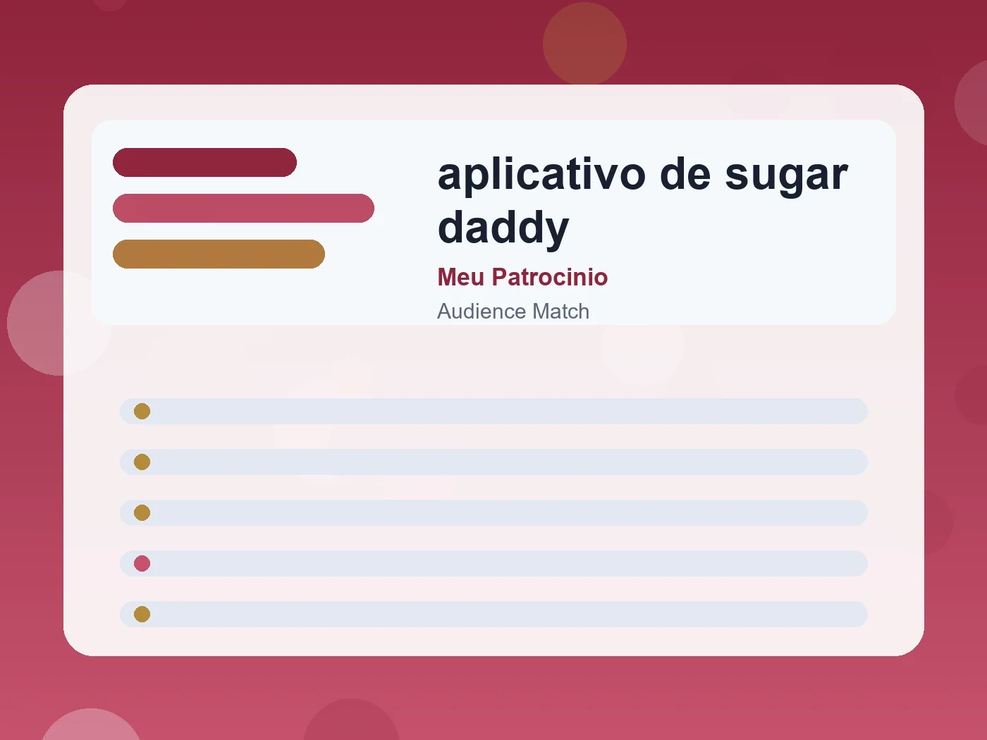 Meu Patrocinio aplicativo de sugar daddy guide visual