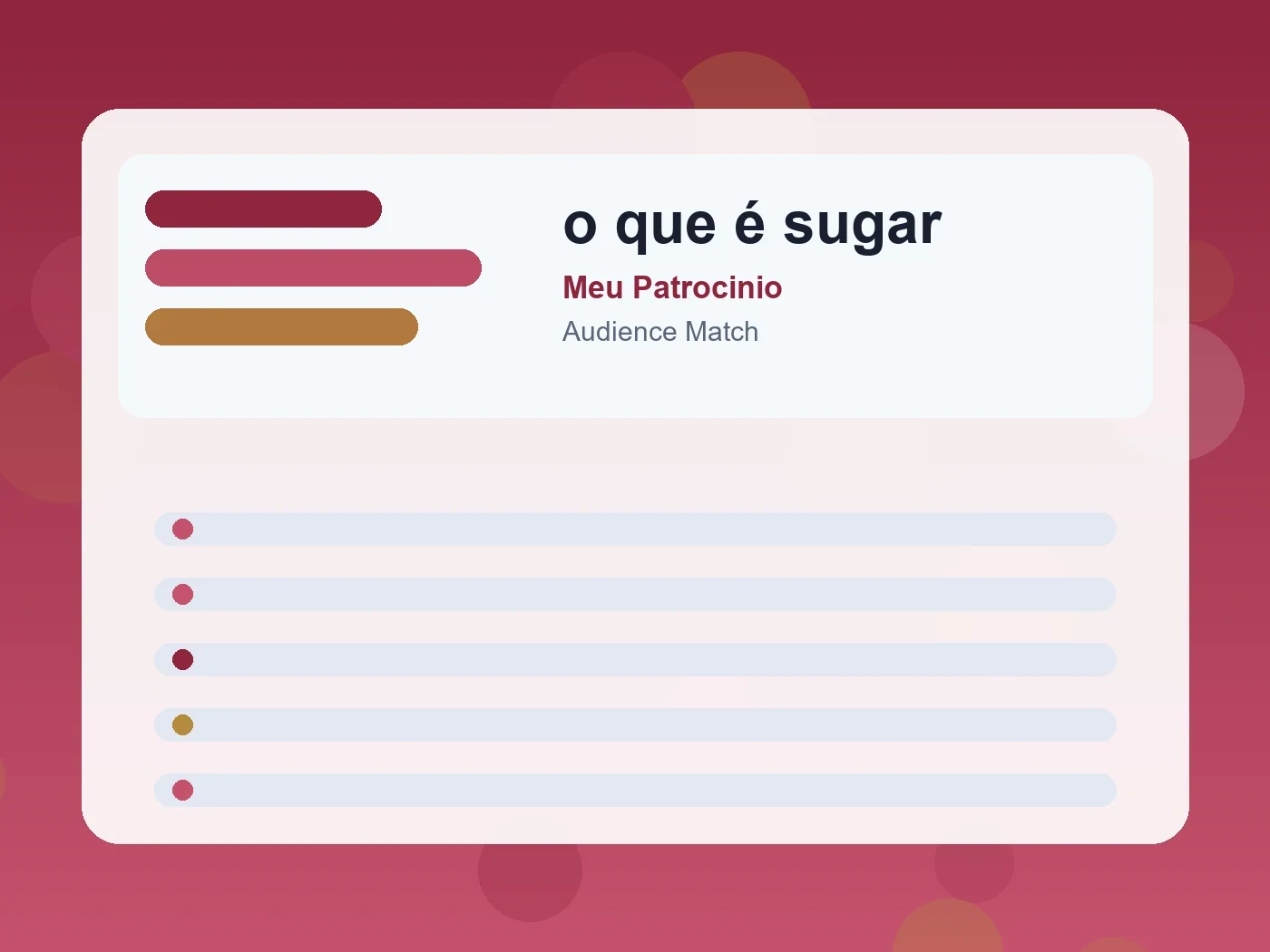 Meu Patrocinio o que é sugar guide visual