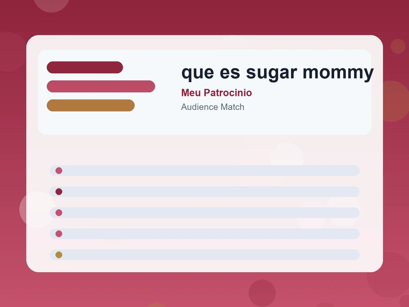 Meu Patrocinio que es sugar mommy guide visual