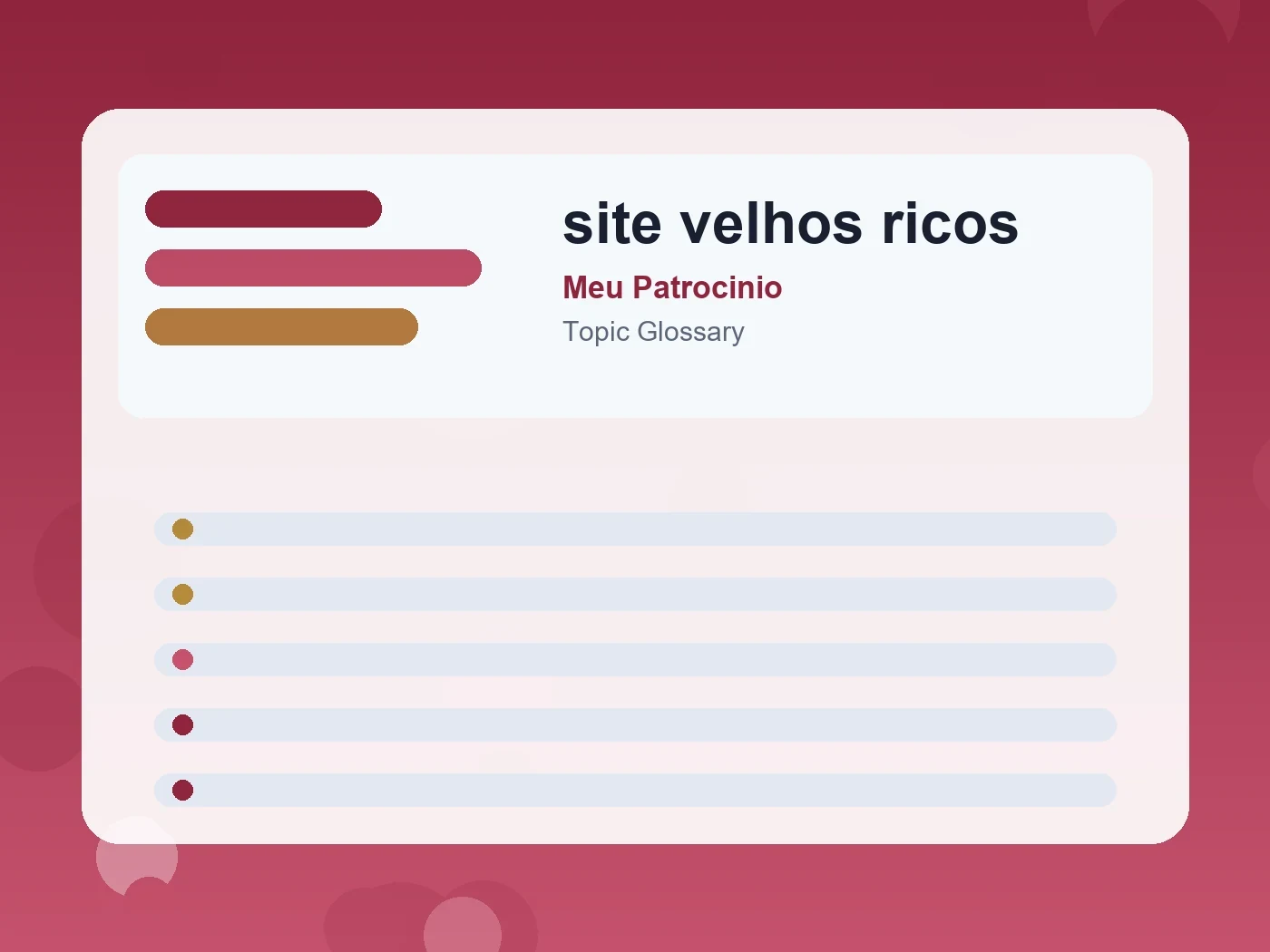 Meu Patrocinio site velhos ricos guide visual