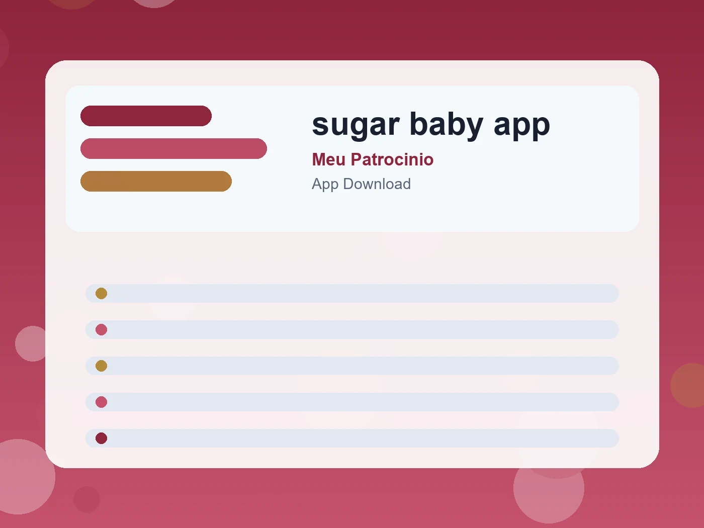 Meu Patrocinio sugar baby app guide visual