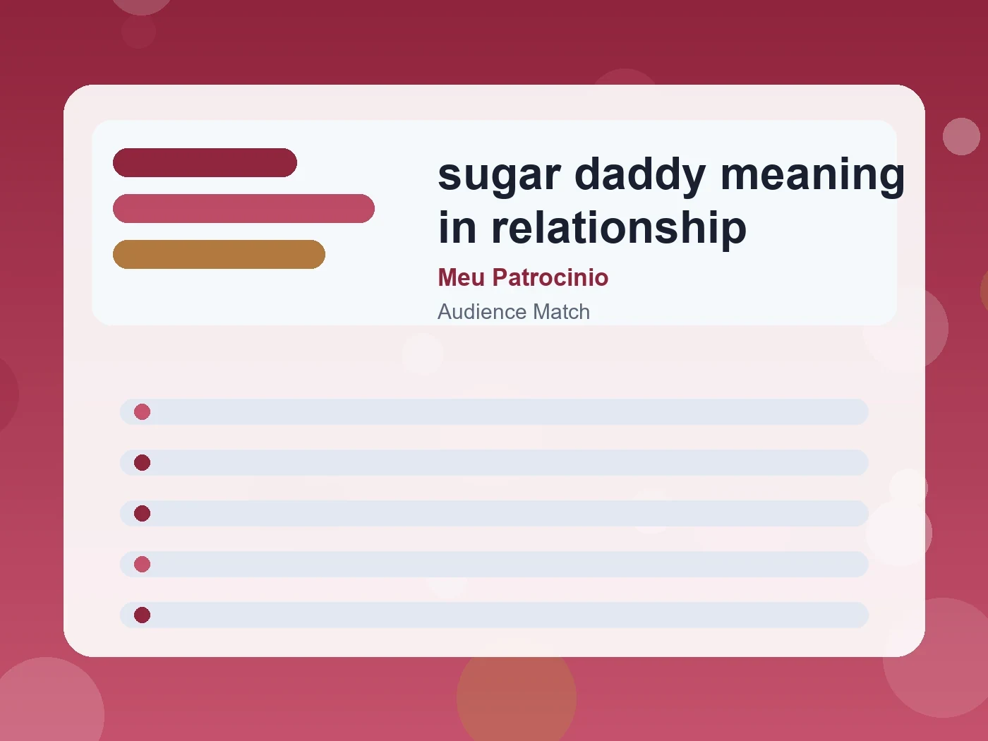 Meu Patrocinio sugar daddy meaning in relationship guide visual