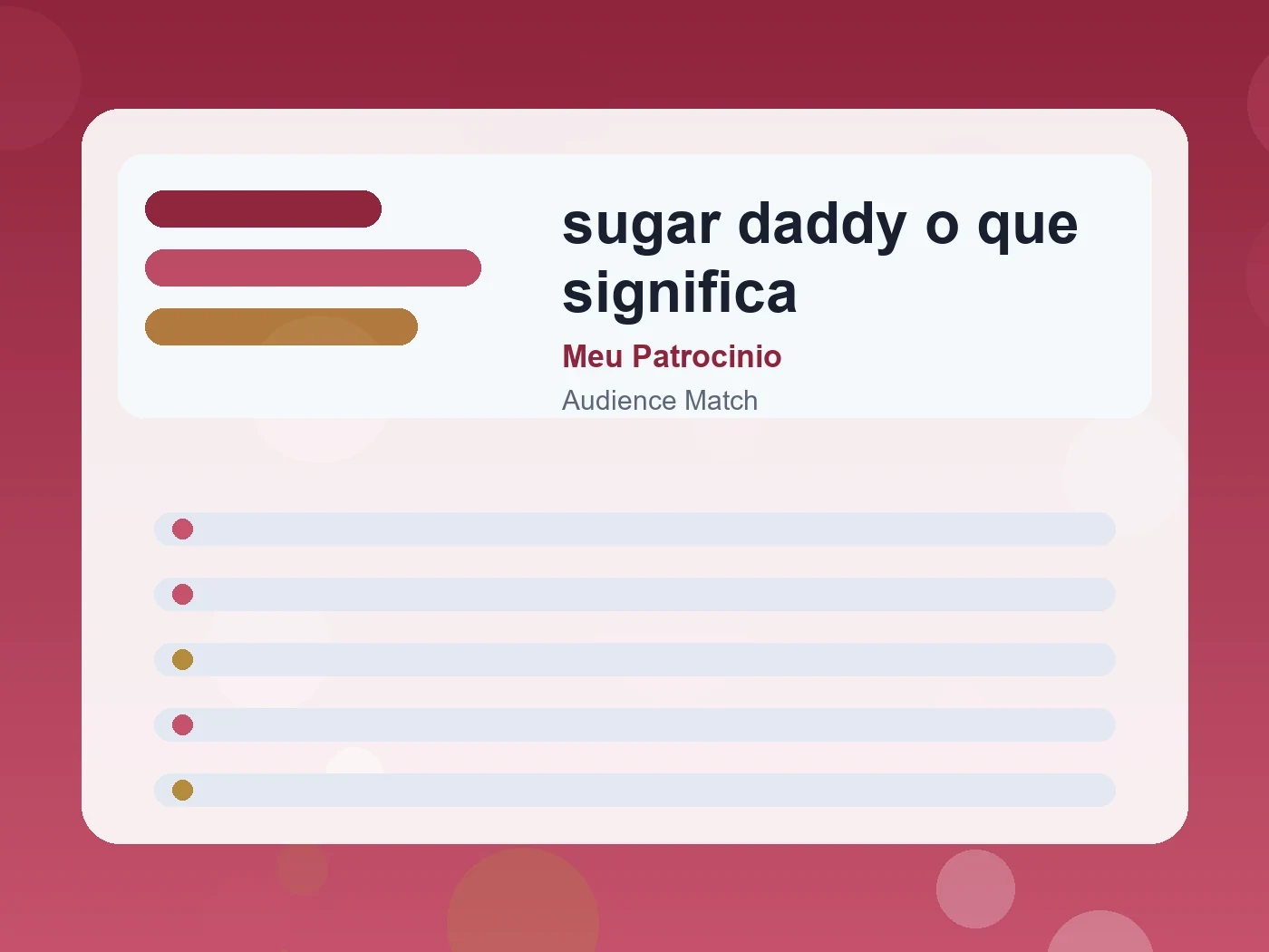 Meu Patrocinio sugar daddy o que significa guide visual