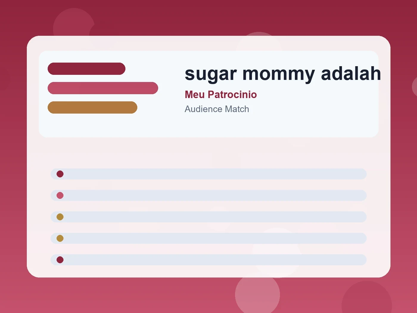 Meu Patrocinio sugar mommy adalah guide visual